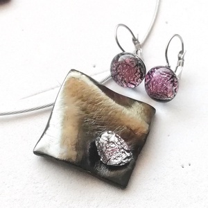 NEMESACÉL!  Bronzos rózsafény ékszerszett, ajándék névnapra születésnapra. - ékszer - ékszerszett - Meska.hu