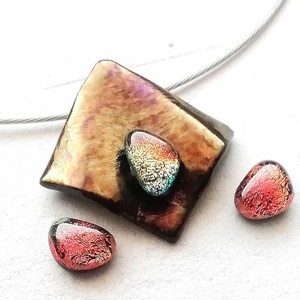 NEMESACÉL!  Bronzos bíborfény ékszerszett, ajándék névnapra születésnapra. - Meska.hu