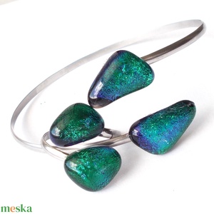 NEMESACÉL!  Kék-zöld fények, ajándék névnapra születésnapra. - ékszer - ékszerszett - Meska.hu