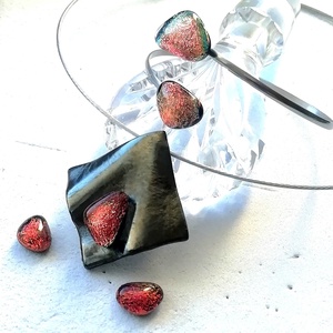 NEMESACÉL!  Bronzos vörös ragyogás ékszerszett, ajándék névnapra születésnapra. - Meska.hu