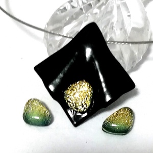 NEMESACÉL!  Arany-fekete ékszerszett, ajándék névnapra születésnapra., Ékszer, Ékszerszett, Ékszerkészítés, Üvegművészet, MESKA