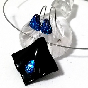 NEMESACÉL!  Kék-fekete ékszerszett, ajándék névnapra születésnapra. - ékszer - ékszerszett - Meska.hu