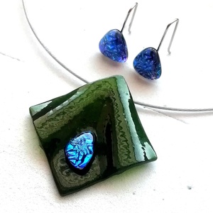 NEMESACÉL!  Kék-zöld fények, ajándék névnapra születésnapra. - ékszer - ékszerszett - Meska.hu