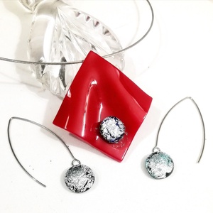 Ezüstös piros trendi ékszerszett, ajándék névnapra, születésnapra. - ékszer - ékszerszett - Meska.hu