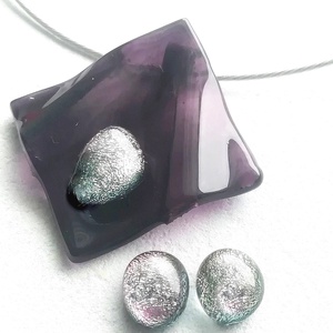 Lila árnyalatok trendi nyaklánc, ajándék névnapra, születésnapra. - Meska.hu