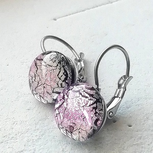 NEMESACÉL!  Magnólia dichroic  fülbevaló, ajándék névnapra, születésnapra. - Meska.hu