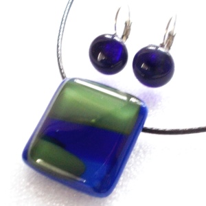 Kék-zöld ékszerszett, névnapra, születésnapra. - ékszer - ékszerszett - Meska.hu