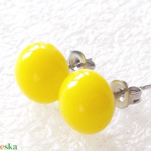  Kék-sárga üvegékszer szett, ajándék nőnapra, névnapra, születésnapra. - ékszer - ékszerszett - Meska.hu