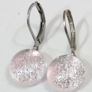  Csillaghullás rózsafényben kapcsos  fülbevaló, ajándék  névnapra, születésnapra., Ékszer, Fülbevaló, Lógós kerek fülbevaló, Ékszerkészítés, Üvegművészet, MESKA