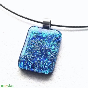 NEMESACÉL!  Kék csillagok, dichroic nyaklánc. - Meska.hu