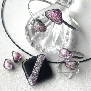 NEMESACÉL! Exkluzív magnólia ékszerszett. - Meska.hu