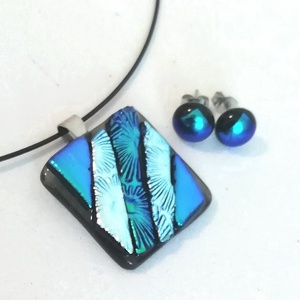 NEMESACÉL! Dichroic mozaik ékszerszett, ajándék pedagógus napra, születésnapra, névnapra.  - Meska.hu