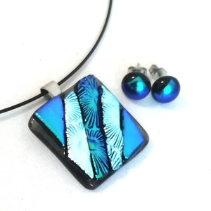 NEMESACÉL! Dichroic mozaik ékszerszett, ajándék pedagógus napra, születésnapra, névnapra. , Ékszer, Ékszerszett, Ékszerkészítés, Üvegművészet, MESKA