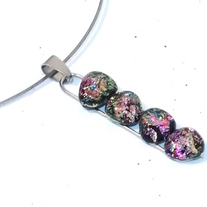  NEMESACÉL!  Magnólia dichroic nyaklánc.  - ékszer - nyaklánc - medálos nyaklánc - Meska.hu