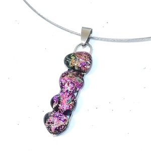  NEMESACÉL!  Magnólia dichroic nyaklánc.  - ékszer - nyaklánc - medálos nyaklánc - Meska.hu