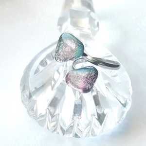  NEMESACÉL!  Magnólia dichroic ékszerszett. - ékszer - ékszerszett - Meska.hu