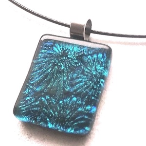 NEMESACÉL!  Kék csillagok, dichroic nyaklánc., Ékszer, Nyaklánc, Medálos nyaklánc, Ékszerkészítés, Üvegművészet, MESKA