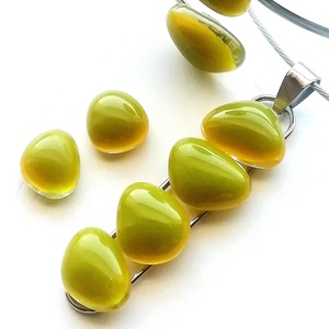 NEMESACÉL!  Lime kavicsok, szabálytalan szépség üvegékszer szett. - Meska.hu