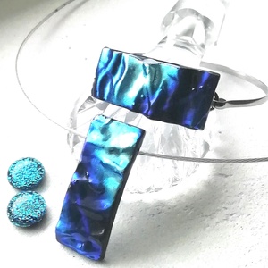 NEMESACÉL! Ezüstkék hullámok ékszerszett, ajándék nőknek névnapra, születésnapra. - ékszer - ékszerszett - Meska.hu