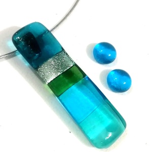 Türkiz szonáta nyaklánc és fülbevaló, ajándék nőnapra, névnapra, születésnapra. - Meska.hu