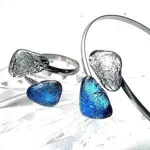 NEMESACÉL! Exkluzív ezüstkék karkötő és gyűrű, Ékszer, Karkötő, Kézfej karkötő, Ékszerkészítés, Üvegművészet, MESKA