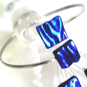 NEMESACÉL!  Hullámzó kék kockák karkötő. - ékszer - ékszerszett - Meska.hu