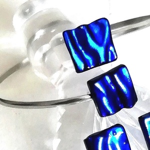 NEMESACÉL!  Hullámzó kék kockák karkötő. - Meska.hu