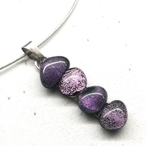  NEMESACÉL! Lila fények dichroic nyaklánc. ny - ékszer - ékszerszett - Meska.hu