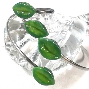 NEMESACÉL! Menta levelek karkötő és gyűrű.  - Meska.hu