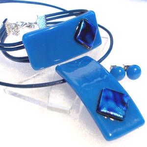 Egyiptomi kék ékszerszett, ajándék névnapra, születésnapra., Ékszer, Ékszerszett, Ékszerkészítés, Üvegművészet, MESKA