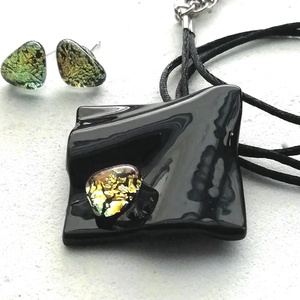 NEMESACÉL!  Arany-fekete ékszerszett, ajándék névnapra születésnapra. - Meska.hu