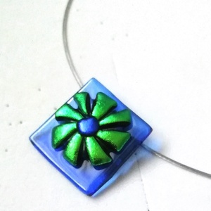 Zöld szellőrózsa kékben, ajándék névnapra, születésnapra. - Meska.hu