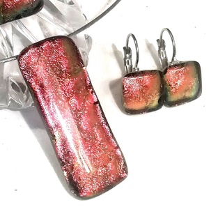 NEMESACÉL!  Naplemente dichroic ékszerszett. - Meska.hu