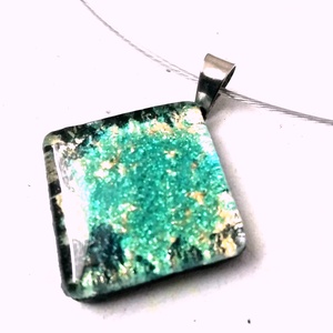 NEMESACÉL!  Türkiz - arany fúzió ékszerszett. - ékszer - nyaklánc - medálos nyaklánc - Meska.hu