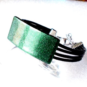 Zöld aventurin karkötő, Ékszer, Ékszerszett, Ékszerkészítés, Üvegművészet, MESKA