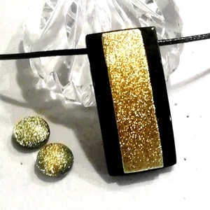 NEMESACÉL! Arany ragyogás dichroic ékszerszett. - Meska.hu