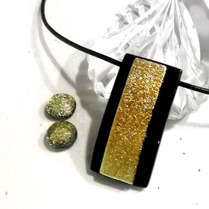 NEMESACÉL! Arany ragyogás dichroic ékszerszett. - ékszer - ékszerszett - Meska.hu