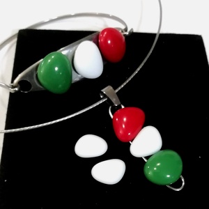 NEMESACÉL!  Nemzeti színű ékszerszett. . - ékszer - ékszerszett - Meska.hu