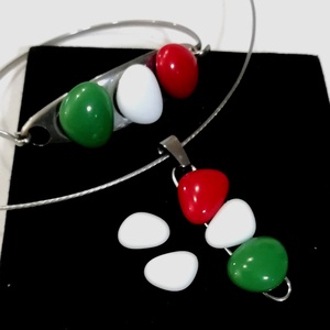 NEMESACÉL!  Nemzeti színű ékszerszett. . - ékszer - ékszerszett - Meska.hu