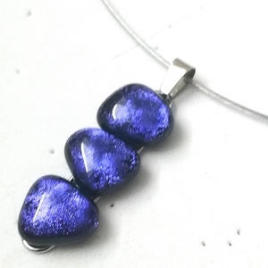  NEMESACÉL! Lila dichroic ékszerszett. - ékszer - ékszerszett - Meska.hu