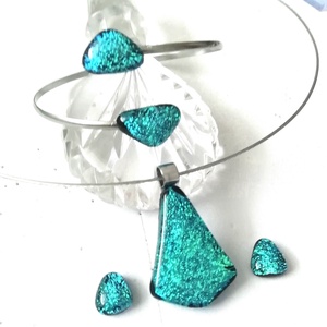 NEMESACÉL! Türkiz ragyogás ékszerszett - Meska.hu