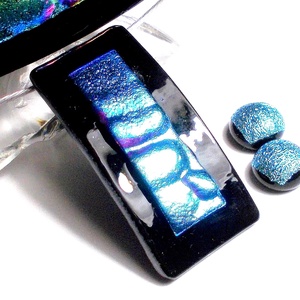 NEMESACÉL!  Pinkes-kék hullámok, ékszerszett, ajándék  lányoknak szalagavatóra, ballagásra, születésnapra, névnapra. , Ékszer, Ékszerszett, Ékszerkészítés, Üvegművészet, MESKA