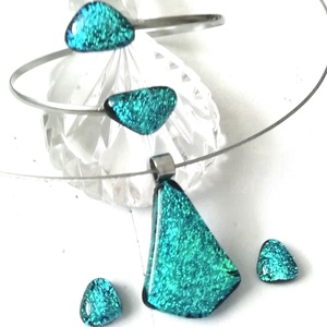 NEMESACÉL! Türkiz ragyogás ékszerszett - Meska.hu