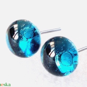 Mélykék óceán nyaklánc. - ékszer - nyaklánc - medálos nyaklánc - Meska.hu