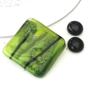 Zöld fények ékszerszett, ajándék névnapra, születésnapra., Ékszer, Ékszerszett, Ékszerkészítés, Üvegművészet, MESKA