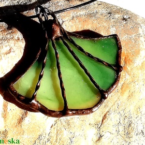 AKCIÓ!  Tiffany ginkgo nyaklanc.  - ékszer - nyaklánc - medálos nyaklánc - Meska.hu