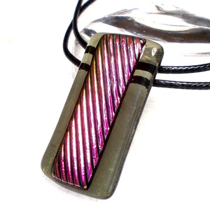 Harántcsíkok szürkében nyaklánc, ajándék pedagógus napra, születésnapra, névnapra.  - ékszer - nyaklánc - medálos nyaklánc - Meska.hu