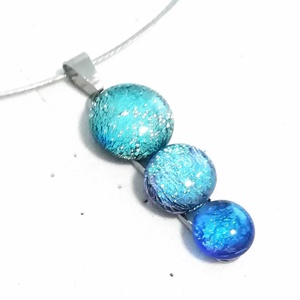 AKCIÓ! NEMESACÉL!  Kékek dichroic ékszerszett. - ékszer - ékszerszett - Meska.hu