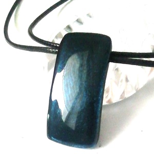 NEMESACÉL! Mélykék selyem aventurin nyaklánc.  - ékszer - nyaklánc - medálos nyaklánc - Meska.hu