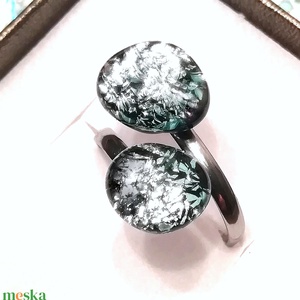 AKCIÓ! NEMESACÉL!  Ezüst kavicsok dichroic ékszerszett. - ékszer - ékszerszett - Meska.hu